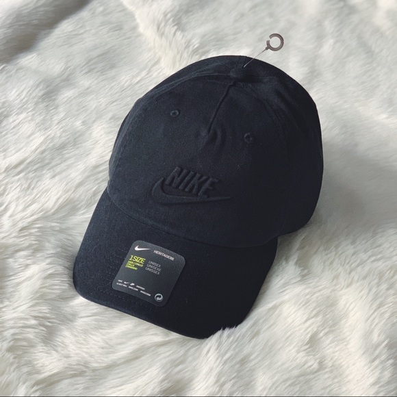 Nike Black Embossed Logo Unisex Dad Hat - Picture 2 of 3